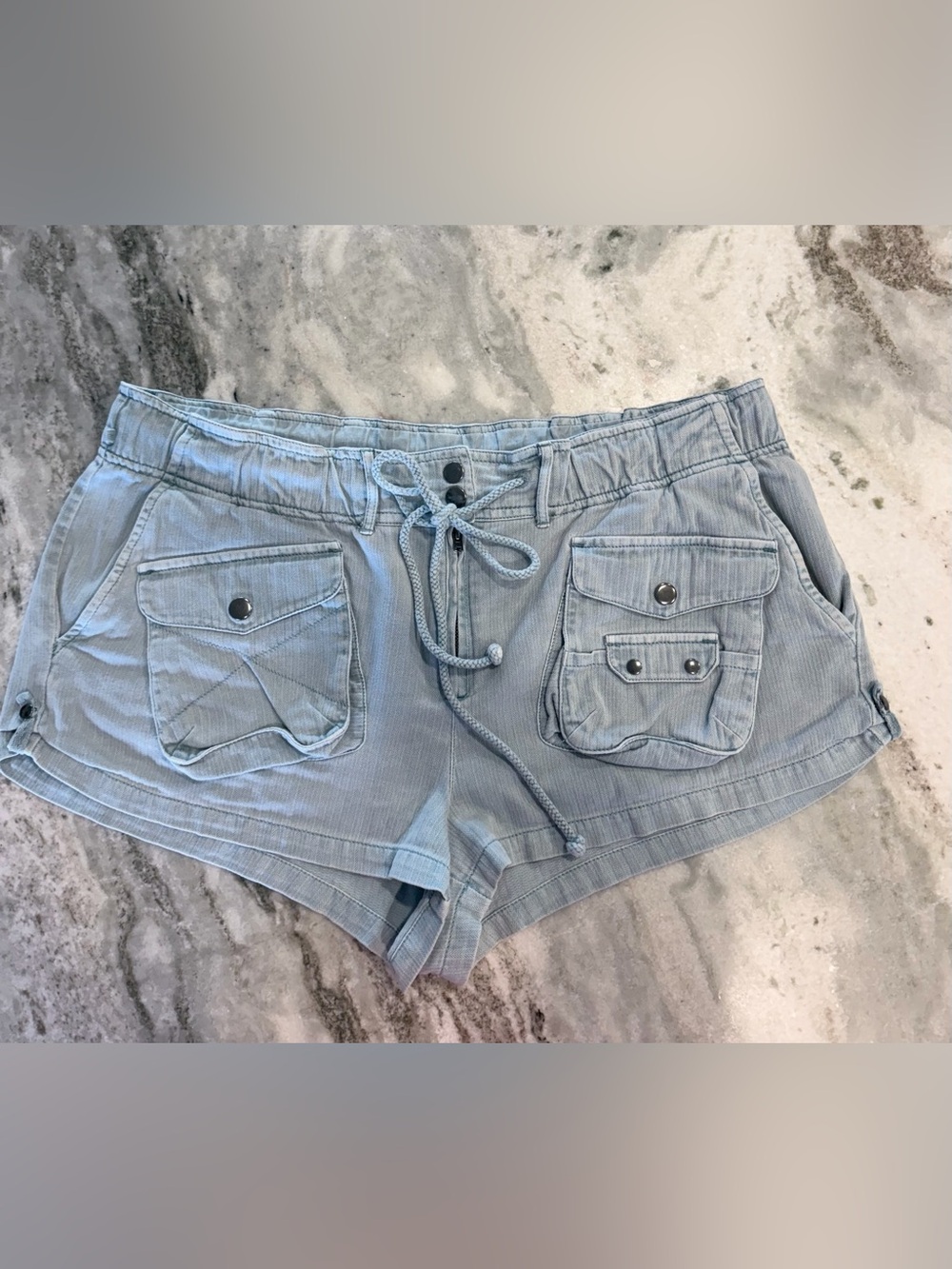 We The Free Waimea Slouchy Shorts by Free People. size XL color: cameo green